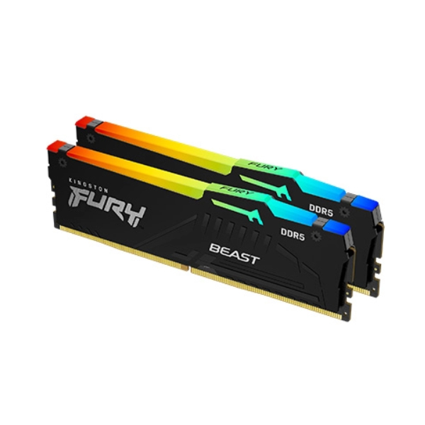Ram desktop Kingston Fury Beast RGB 16GB (2x8GB) DDR5 bus 5200 Mhz (KF552C40BBAK2-16)