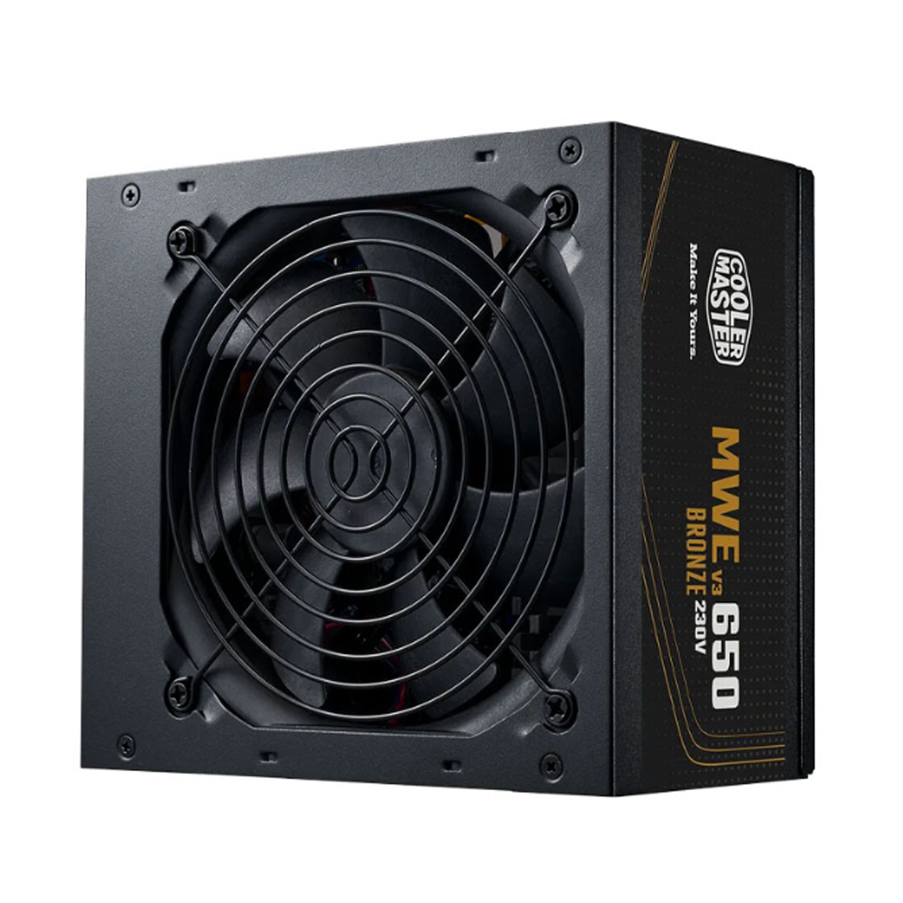 Nguồn máy tính Cooler Master MWE BRONZE V3 230V 650W A/EU Cable (80 Plus Bronze/ ATX/ Đen)