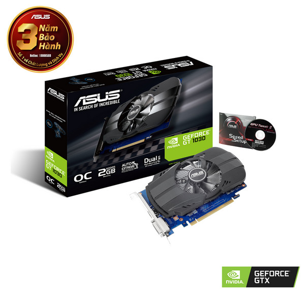 Card đồ họa Asus Phoenix GeForce GT 1030 OC 2GB (DDR5/ 64 bit)