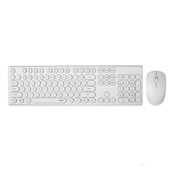 Bộ bàn phím chuột không dây Rapoo X260 USB-Wireless (Màu trắng)