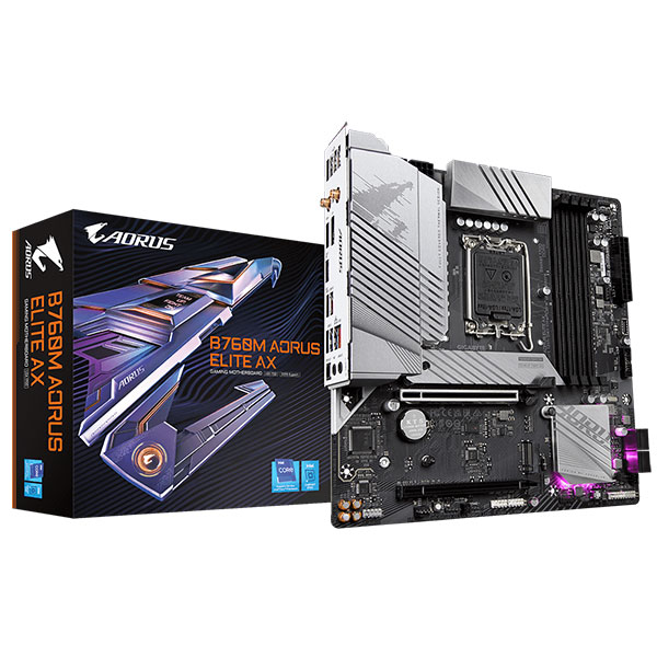 Mainboard Gigabyte B760M AORUS ELITE AX (Intel B760/ Socket 1700/ 4 khe ram/ DDR5/ 2.5 Gigabit LAN)