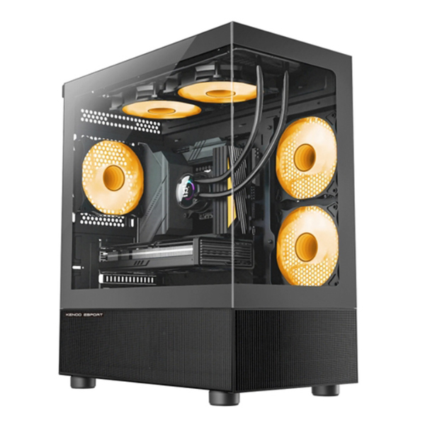 Vỏ máy tính KENOO ESPORT MK200 - Màu đen (Mini Tower/ M-ATX)