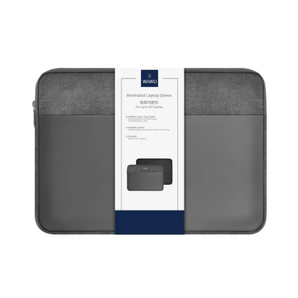 Túi chống sốc laptop WIWU MINIMALIST LAPTOP SLEEVE 14 inch màu xám