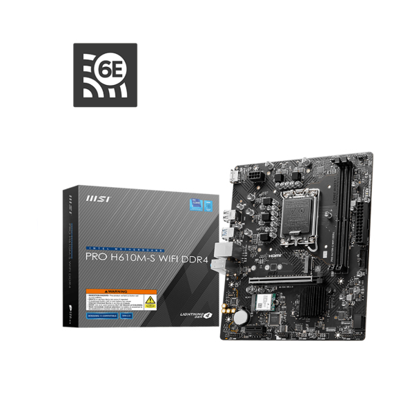 Mainboard MSI PRO H610M-S WIFI DDR4 (Intel H610/ Socket 1700/ M-ATX/ 2 khe ram)