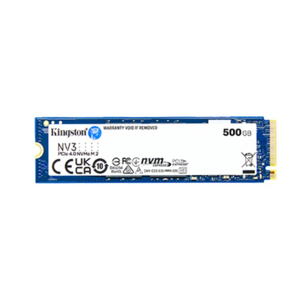 Ổ SSD Kingston NV3 500Gb (NVMe PCIe/ Gen4x4 M2.2280/ 5000MB/s/ 3000MB/s)