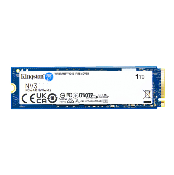 Ổ SSD Kingston NV3 1TB (NVMe PCIe/ Gen4x4 M2.2280/ 6000MB/s/ 4000MB/s)