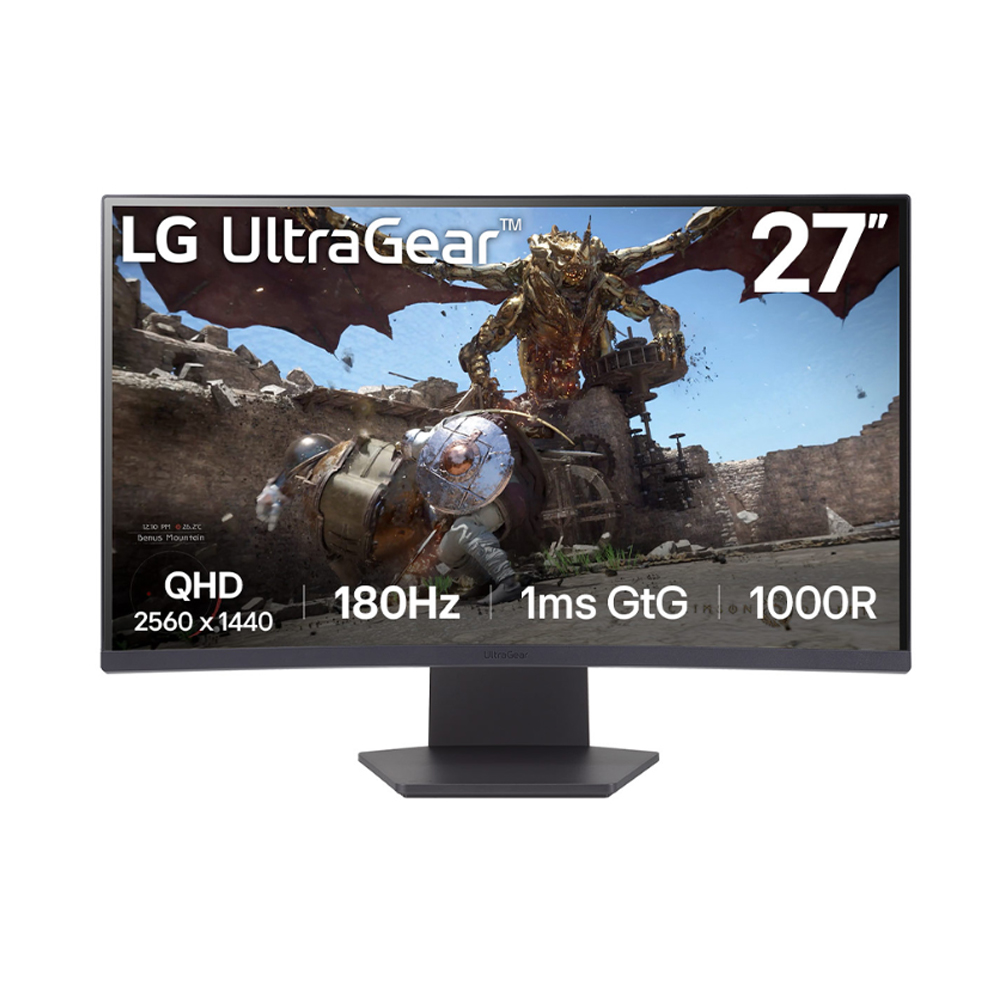 Màn hình cong gaming LG UltraGear 27GS60QC-B (27Inch/ QHD (2560x1440)/ 1ms/ 180Hz/ 300cd/m2/ VA)