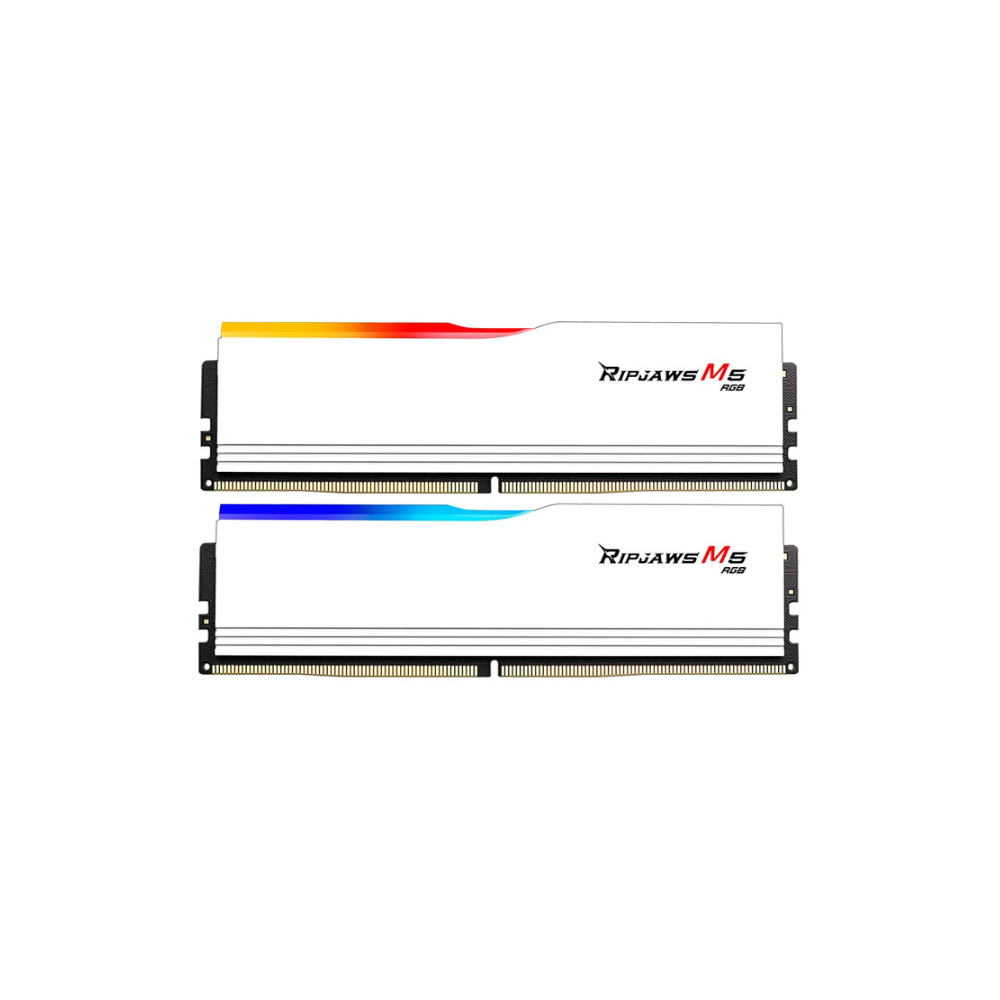 Ram desktop GSKill RIPJAWS M5 RGB White 32GB (2x16GB) DDR5 6000 Mhz (F5-6000J3648D16GX2-RM5RW)