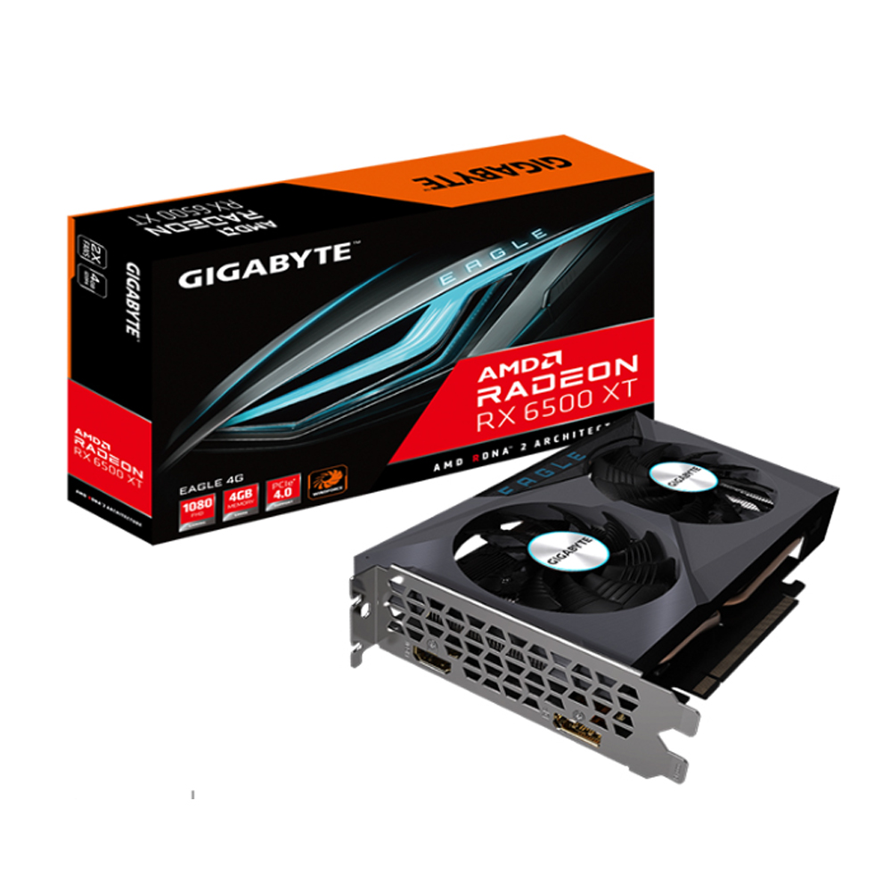 Card đồ họa Gigabyte Radeon RX 6500 XT EAGLE (4GB/ GDDR6/ 64 bit)