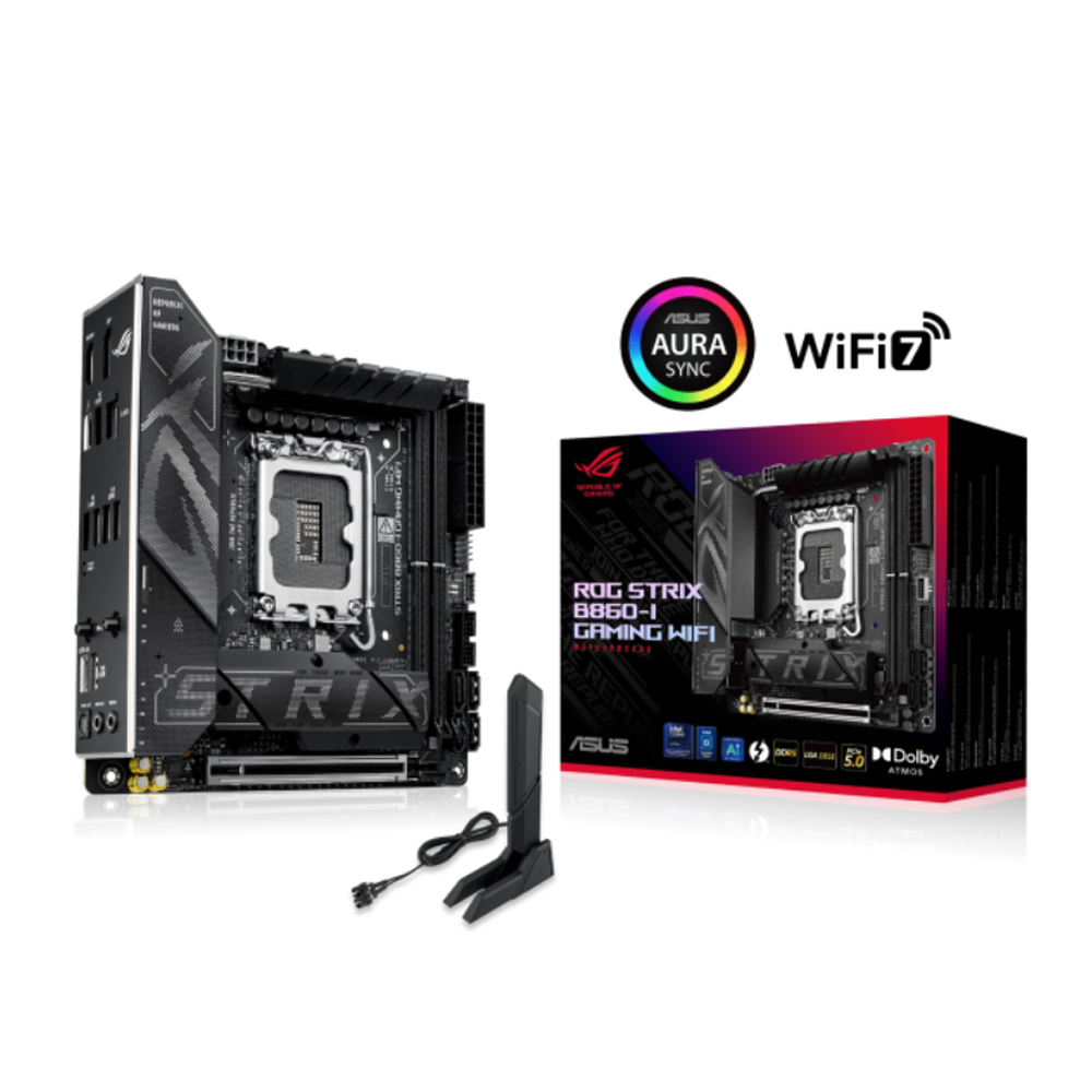 Mainboard Asus ROG Strix B860-I GAMING WIFI (Intel B860/ Socket 1851/ ITX/ DDR5/ 2.5 Gigabit LAN)
