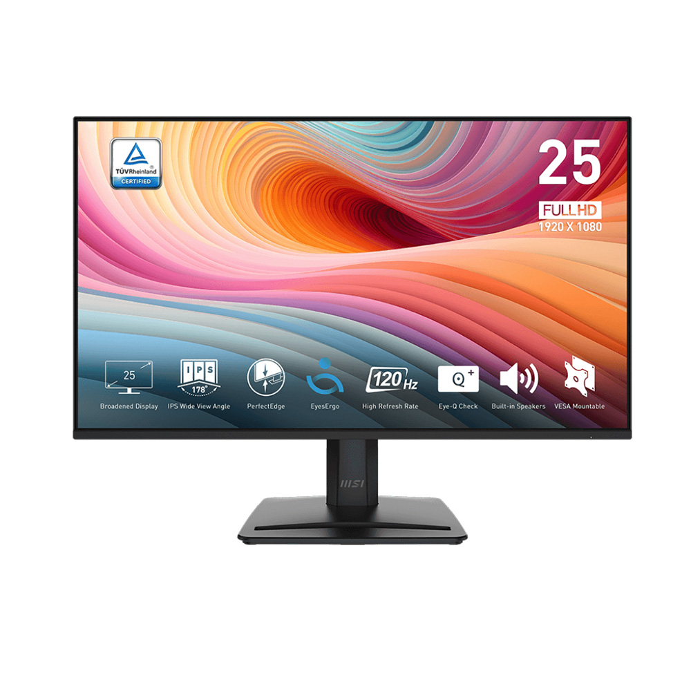 Màn hình MSI PRO MP251W E2 (24.5Inch/ Full HD/ 1ms/ 120Hz/ 300cd/m2/ IPS/ Loa)