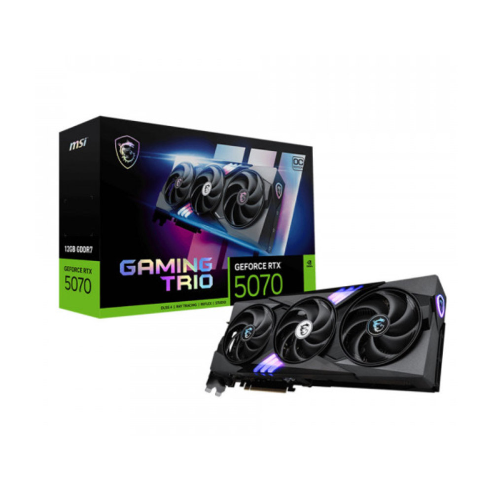 Card đồ họa MSI GeForce RTX 5070 12G GAMING TRIO OC (GDDR7/ 192 bit)
