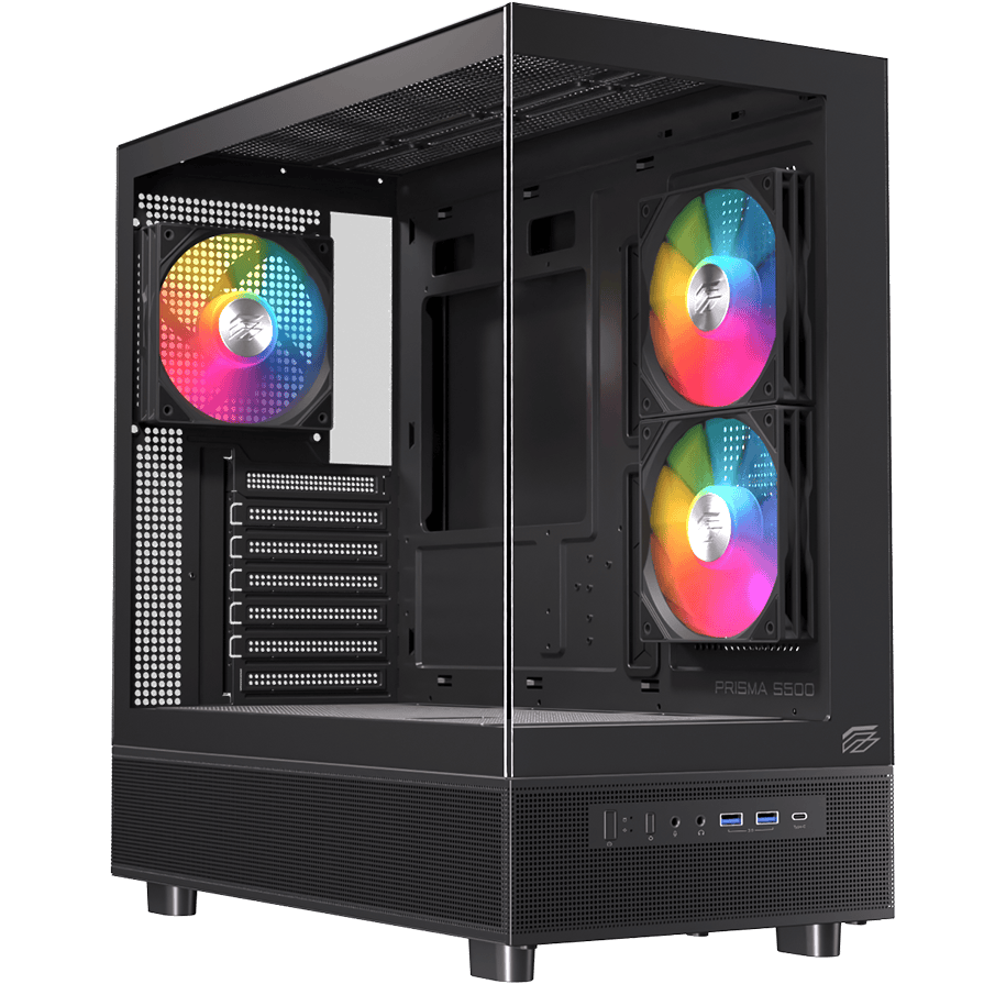 Vỏ máy tính EINAREX S500 RGB Black (Mini Tower/ M-ATX/ Đen)