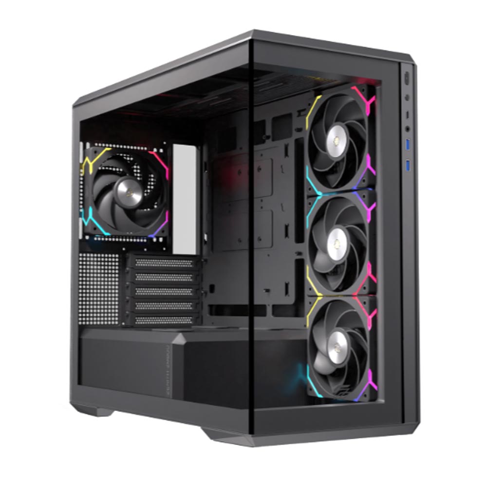 Vỏ máy tính EINAREX ZM800 RGB Black (Mid Tower/ M-ATX/ Đen)
