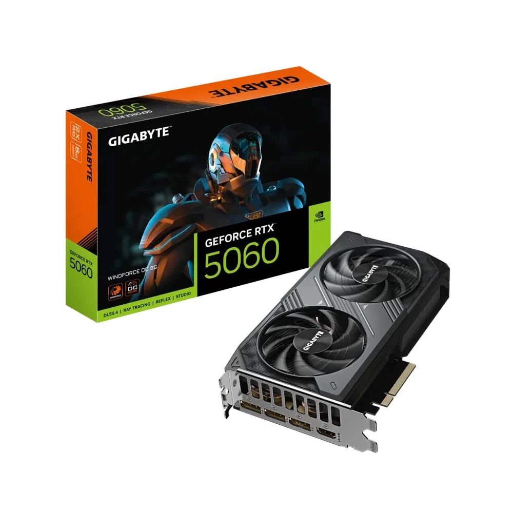 Card đồ họa Gigabyte GeForce RTX 5060 WINDFORCE OC 8G GDDR7 (N5060WF2OC-8GD)