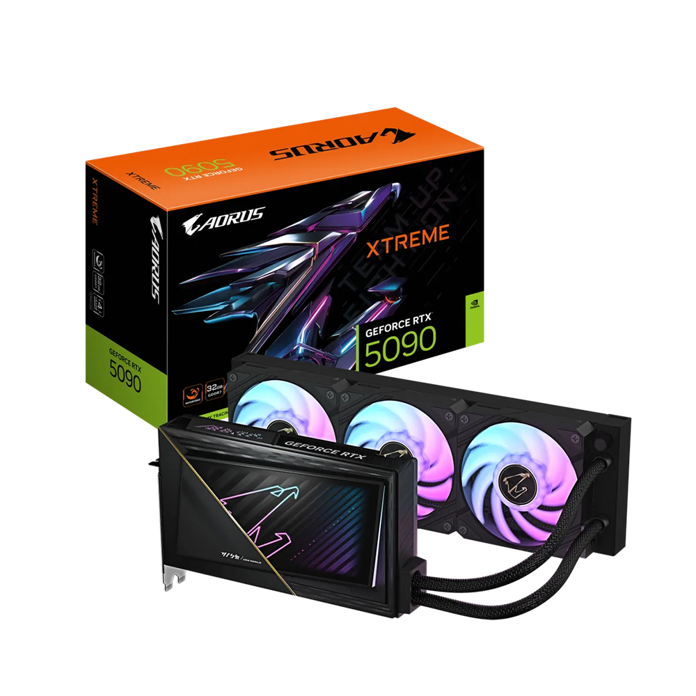 Card đồ họa Gigabyte AORUS RTX 5090 XTREME WATERFORCE 32G (N5090AORUSX W-32GD)