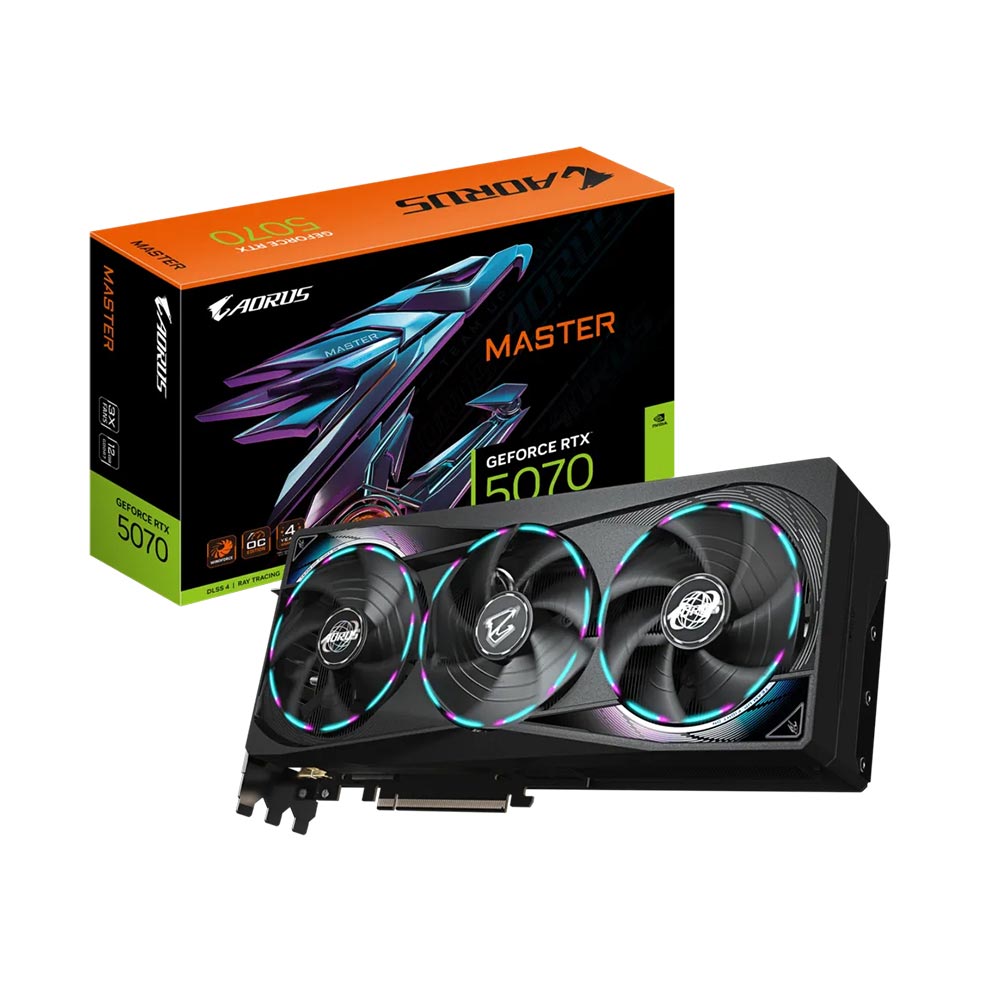 Card đồ họa Gigabyte AORUS GeForce RTX 5070 MASTER 12G GDDR7 (N5070AORUS M-12GD)
