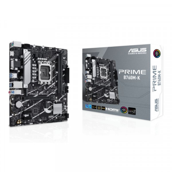 Mainboard Asus Prime B760M-K DDR5 (Intel B760/ Socket 1700/ M-ATX/ 2 khe ram/ 2.5 Gigabit LAN)