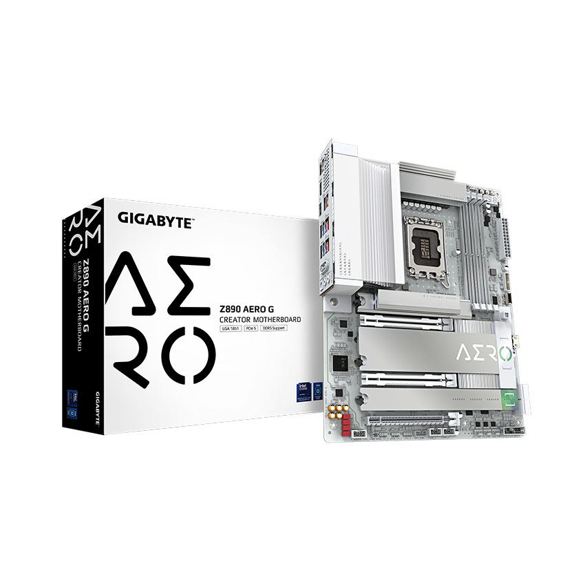 Mainboard Gigabyte Z890 AERO G DDR5 (Intel Z890/ Socket 1851/ ATX/ 4 khe ram/ 2.5 Gigabit LAN)