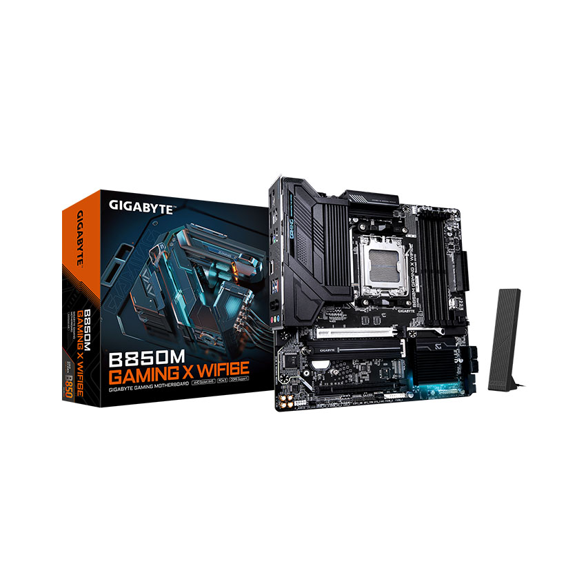 Mainboard Gigabyte B850M GAMING X WIFI6E DDR5 (AMD B850/ Socket AM5/ M-ATX/ 4 khe ram/ 2.5 Gigabit LAN)