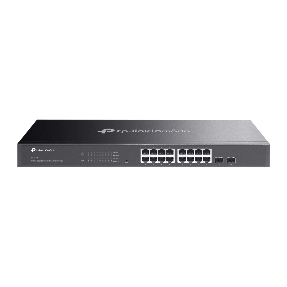 Switch TP-Link TL-SG2218 (Gigabit (1000Mbps)/ 16 Cổng/ 2 SFP/ Smart Switch/ Vỏ Thép)