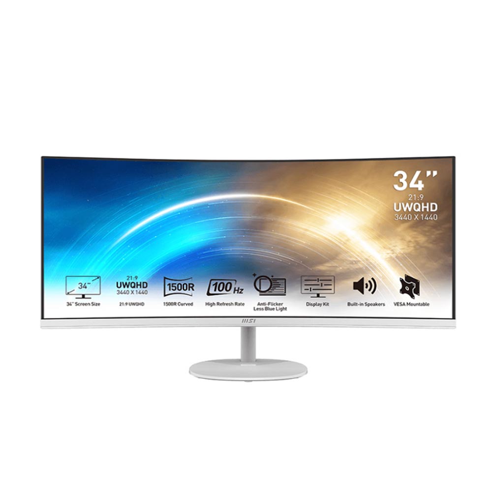 Màn hình cong MSI MP341CQW (34Inch/ UWQHD (3440x1440)/ 1ms/ 100HZ/ 300cd/m2/ VA)