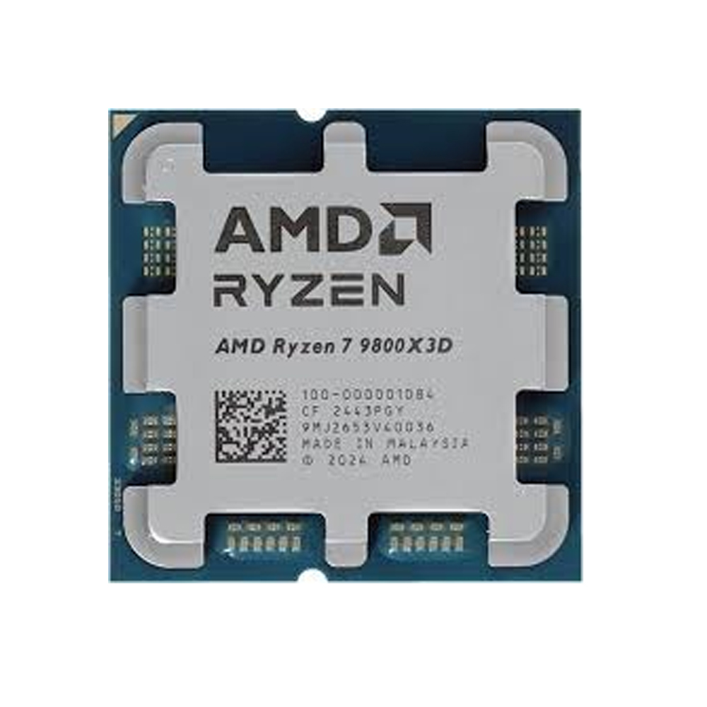 CPU AMD Ryzen 7 9800X3D TRAY CHÍNH HÃNG (Socket AM5/ Base 4.7 Ghz/ Turbo 5.2GHz/ 8 Cores/ 16 Threads/ Cache 96MB)