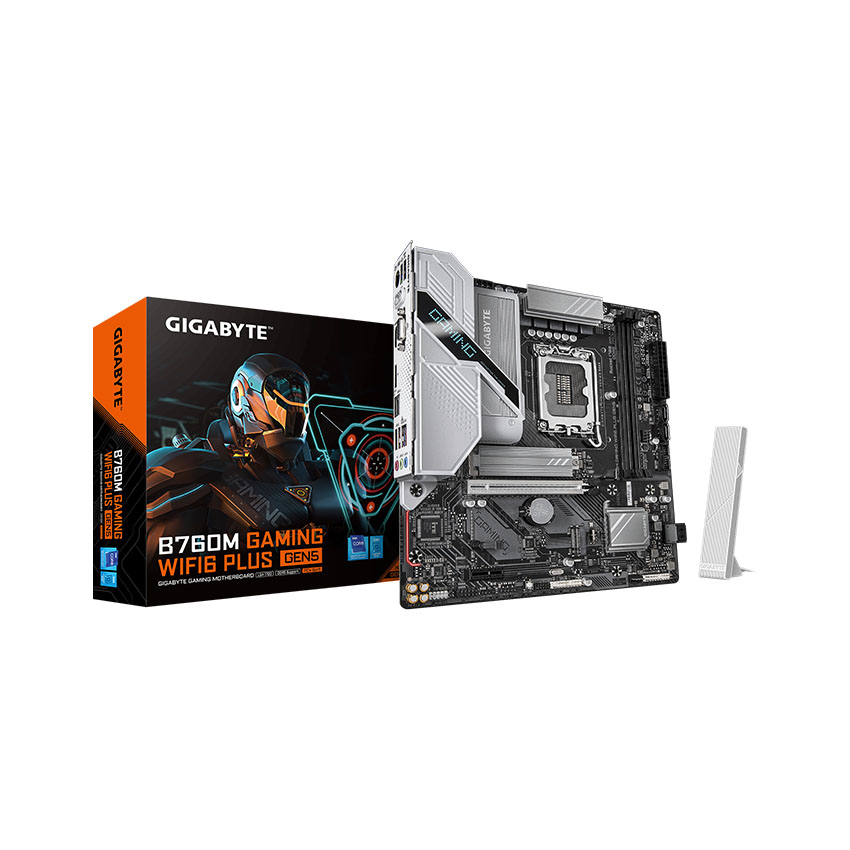 Mainboard Gigabyte B760M GAMING WIFI6 PLUS GEN5 (Intel B760/ Socket 1700/ M-ATX/ 2 khe ram/ DDR5/ 2.5 Gigabit LAN)