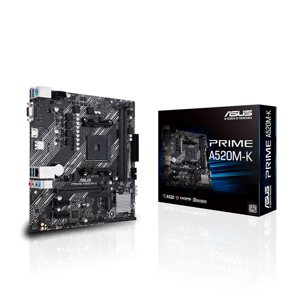 Mainboard Asus PRIME A520M-K -Tray (AMD A520/ Socket AM4/ M-ATX/ 2 khe ram)