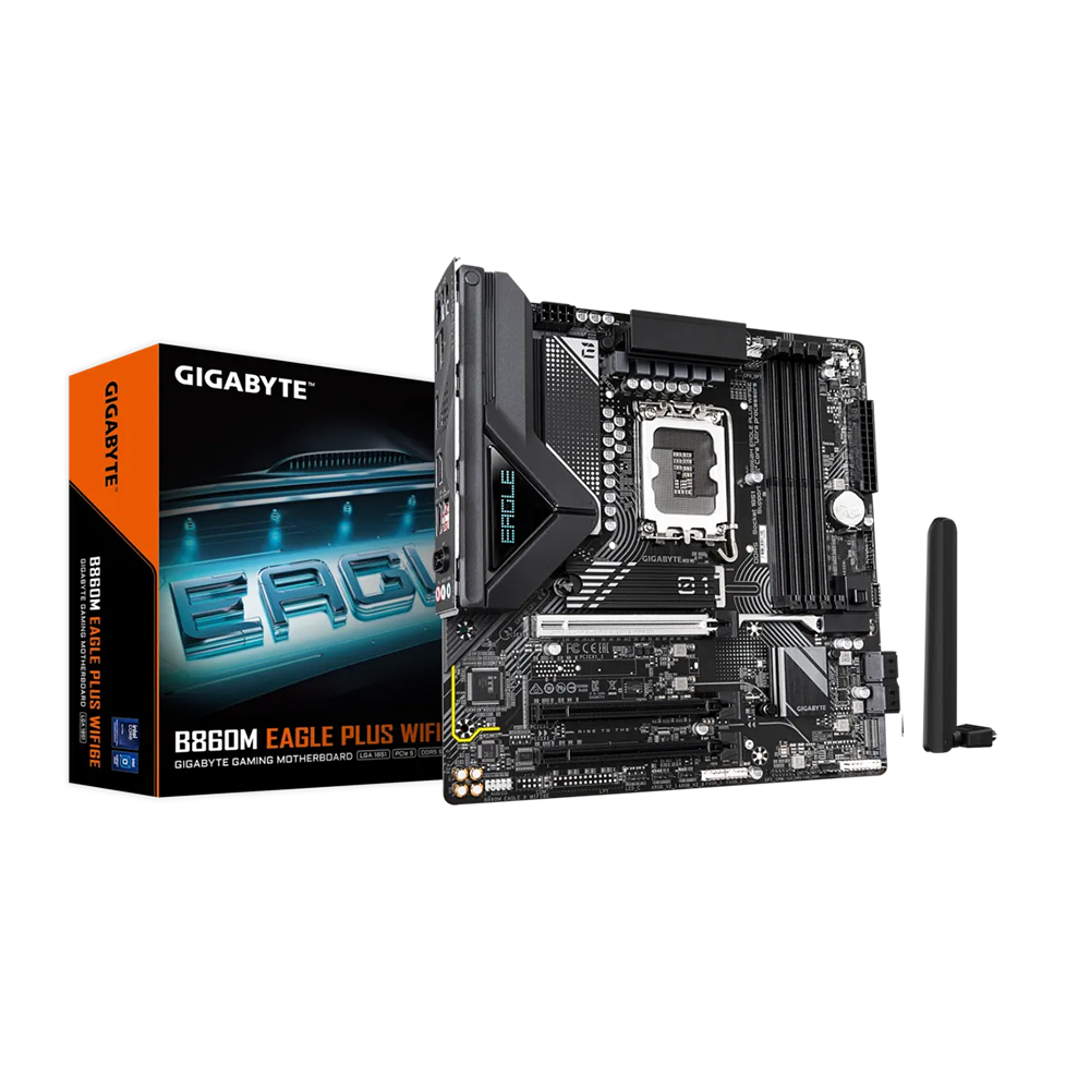 Mainboard Gigabyte B860M EAGLE PLUS WIFI6E DDR5 (Intel B860/ Socket 1851/ M-ATX/ 4 khe ram/ 2.5 Gigabit LAN)