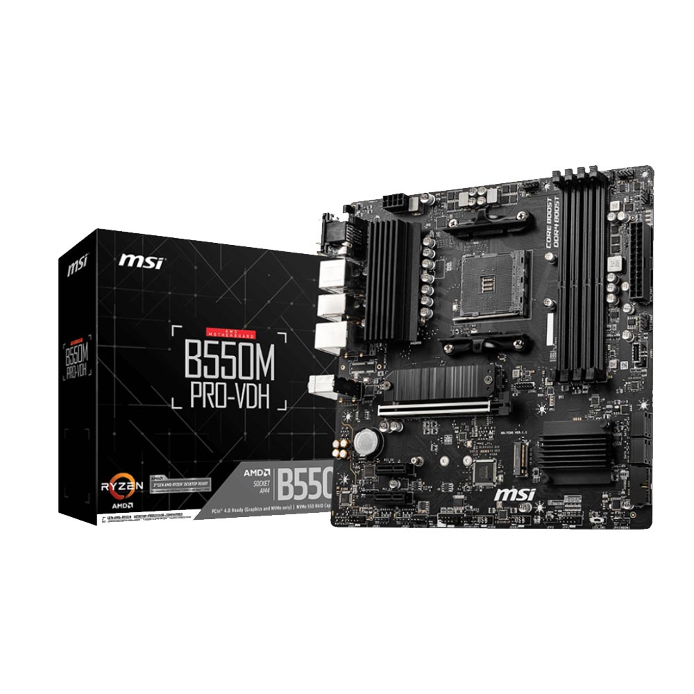 Mainboard MSI B550M PRO-VDH (AMD B550/ Socket AM4/ M-ATX/ 4 khe ram)