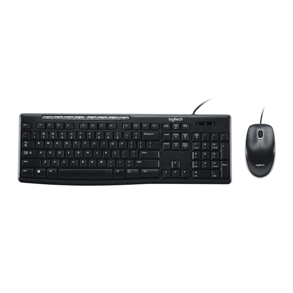 Bộ bàn phím chuột Logitech MK200 (Đen)